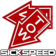 RED 2PC TOW VINYL STICKER
