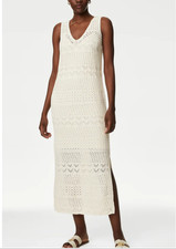 M&SCotton Rich Textured Midi