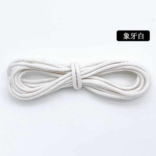 Waxed shoelaces round thin - shoelaces,