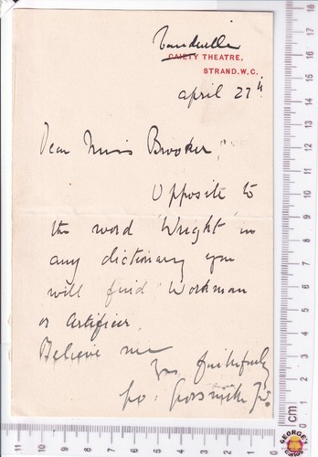 George grossmith autograph - grossmith, jr