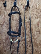  Leather Bridle,bit & Reins