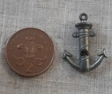Small French Penny Whistle Pendant, Shaped As An Anchor (*)