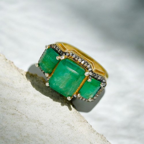 Natural zambian emerald three - natural,