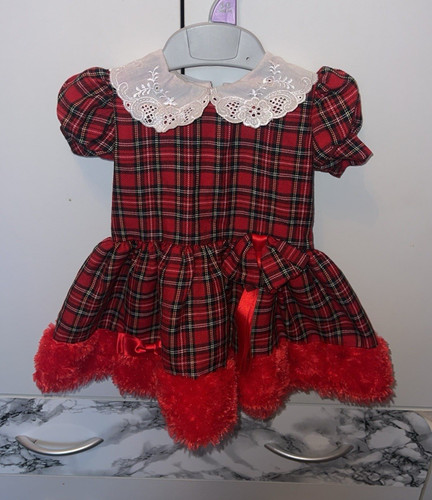 Girls red black tartan - fit, &