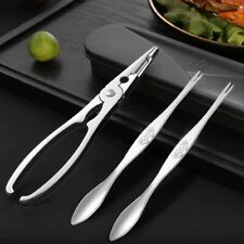 2Pcs Stainless Steel Seafood Cracker Pick Fork Set Crab Lobster Kitchen Gadgets