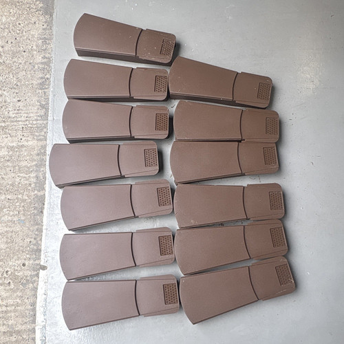 Brown concrete roof tiles - brown,