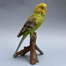 Hotant lifelike weatherproof outdoor garden yellow green exotic budgie figure