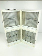 2x Double UPVC Bird Carrying Case Finch & Budgie Transportation Cage 28x13x12"