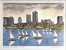 Boston sailboat Sailing on the