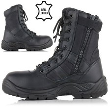 MENS LEATHER TACTICAL ARMY
