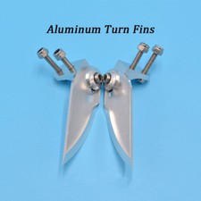 2Pcs CNC Aluminum alloy turn fins 55mm x 21mm for small electric rc boat #209 