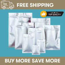 NEW RESEALABLE MYLAR ALUMINIUM ZIP GRIP FOIL BAGS SACHETS HEAT SEAL FOOD GRADE