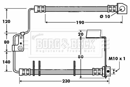 Brake hose left - brake,