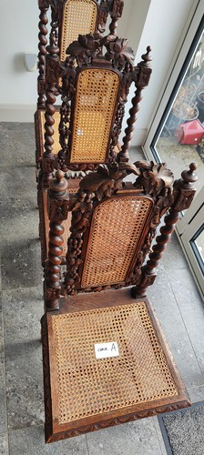 Antique barley twist carved - 3,