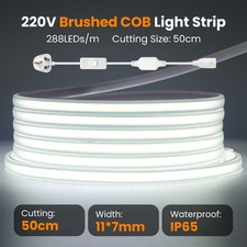Neon COB LED Strip Lights 220V Flexible Tape Light Home Outdoor Waterproof IP67