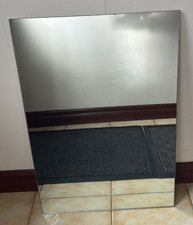 FRAMELESS BATHROOM WALL GLASS MIRROR RECTANGULAR BEVELLED EDGES 510MM X 750MM