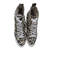 Leopard Print Wedge Sneakers