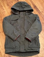 Boys Age 8 Years Arm Green Teddy Bear Soft Lined Heavy Coat From Ted Baker VGC