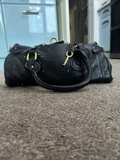 Chloé Paddington Bag Black Leather Handbag Made in Italy