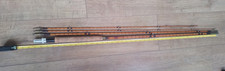 Vintage 9' 6" 3 piece Cane Fly Fishing Rod two tips one is damaged