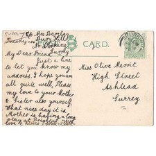 ASHTEAD Surrey Postcard sent