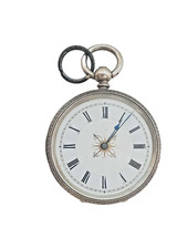 Antique Edwardian Fine Silver Ladies Pocket Watch c1910