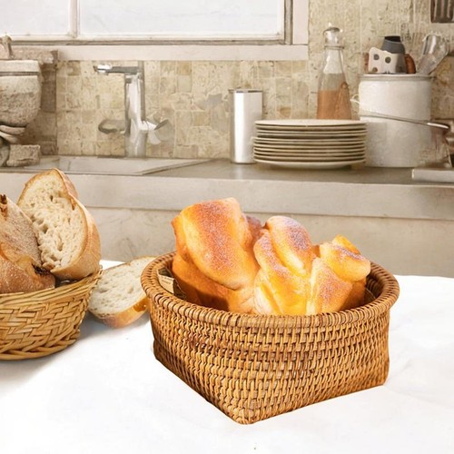 Wicker bread basket round - wicker,