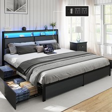 Queen Size LED Bed Frame with