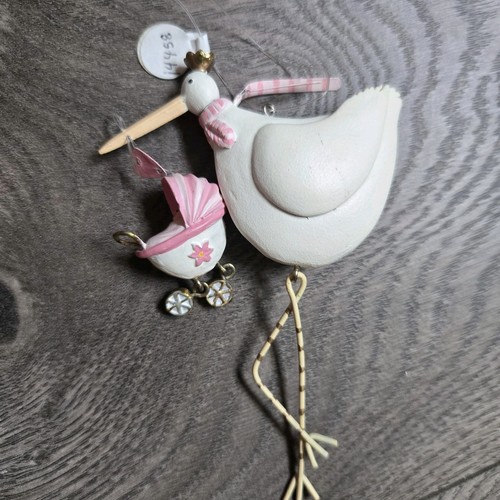 Flying stork baby girl - flying,