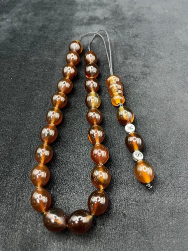 Amber worry beads - beads,