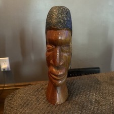Africa Kenya Carved Wood Head