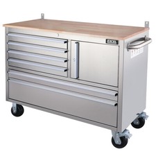 Excel Stainless Steel 6 Drawer Roller Tool Cabinet Workbench Tool Chest Box