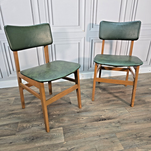 Vintage pair dining chairs - pair,