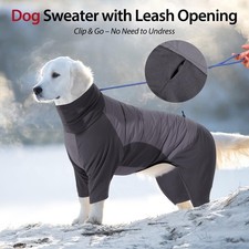 Dog Fleece Coat Jumpsuit with
