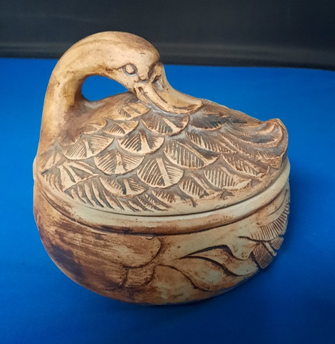 Vintage studio pottery duck - vintage,