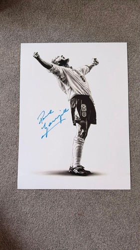 Paul gascoigne signed 16x12 - paul,
