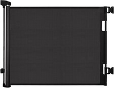 Retractable Mesh  Baby Gate, 140cm Wide x 86cm Tall Black