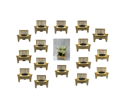 Memorial wooden bench complete - wooden,