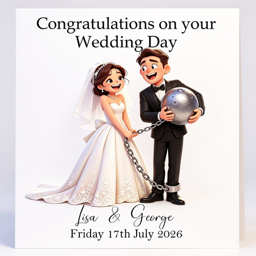 Funny personalised wedding day - funny,