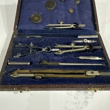 Vintage Drafting Tool Compass Set / Technical Drawing , Map Set In Original Box
