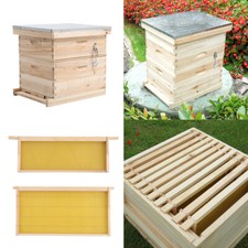 Bee Hive Kit Beekeeping Brood Wood House Box Beehive Frames & Foundation Sheets