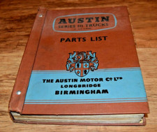 Austin Motor Co RARE Parts List Austin SERIES III 3 TRUCKS TRUCK January 1956