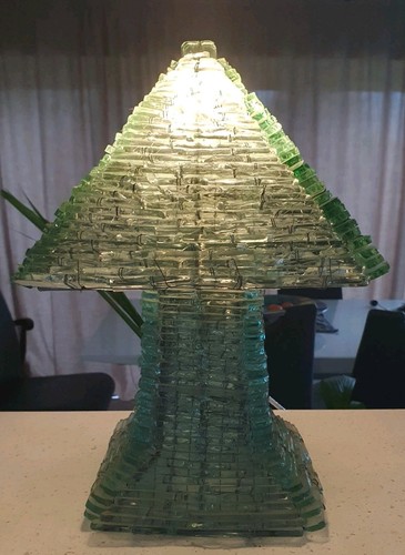 Vintage green glass 1970 - vintage,