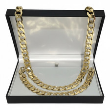 Mens 9ct Gold Curb Set, 12mm