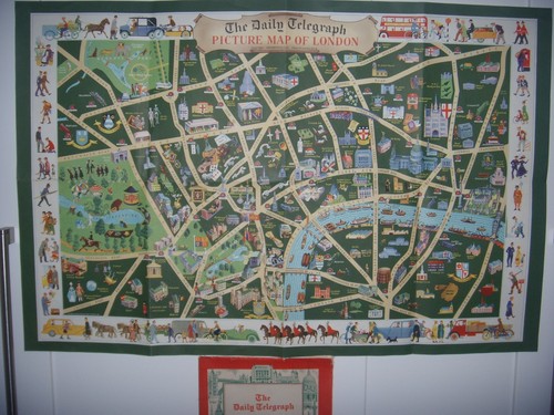 Vintage original picture map - original,