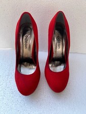 Odeon Red Ladies High Heel Evening Dress Shoes