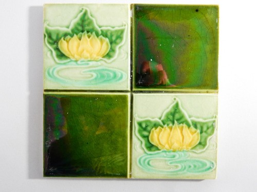 Antique tile washstand - antique,