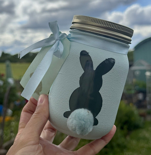 Easter bunny mason - easter, jar