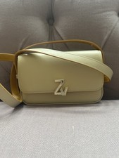 Zadig And Voltaire Initial City Crossbody Bag In Beige Leather 