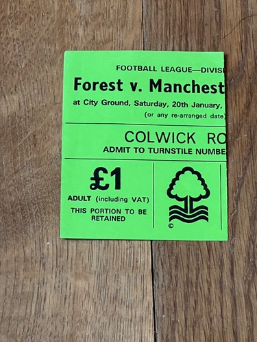 Ticket 1978 nottingham - 1978/79,